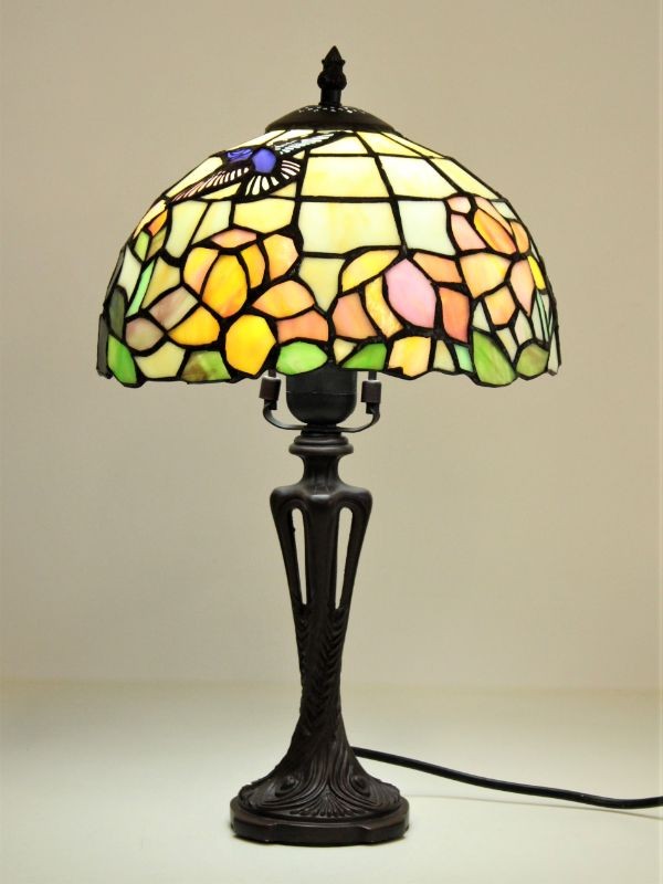 Artistar Tiffany-stijl tafellamp kolibri